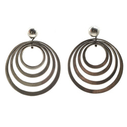 Silver Solar Earrings