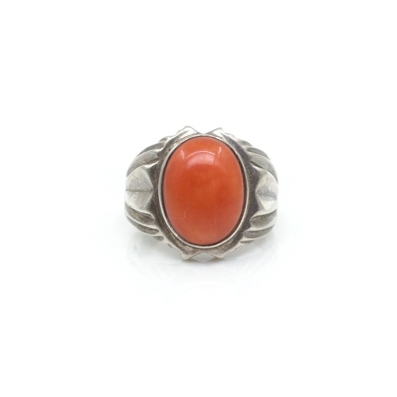 Coral Deco Ring - Sz 7