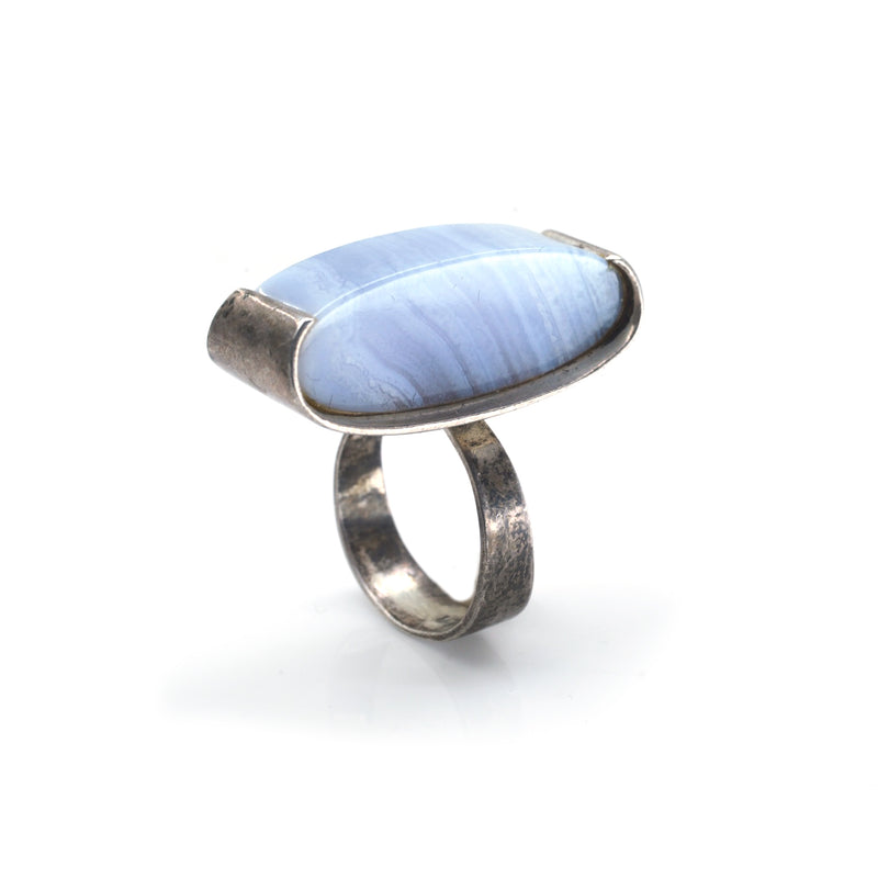 Agate Modernist Ring - Sz 6