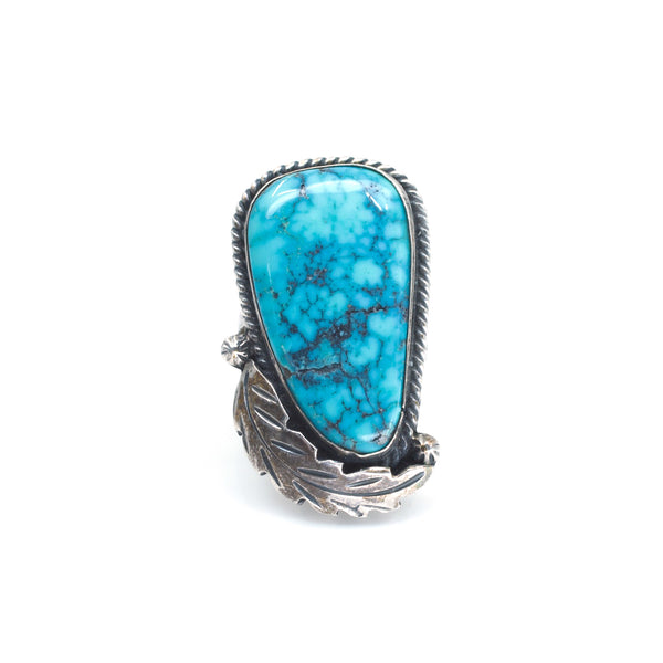 Turquoise Feather Ring - Sz 5.25